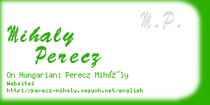 mihaly perecz business card